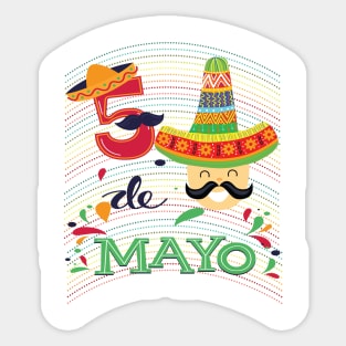 funny cinco de mayo cool mexico festival Sticker